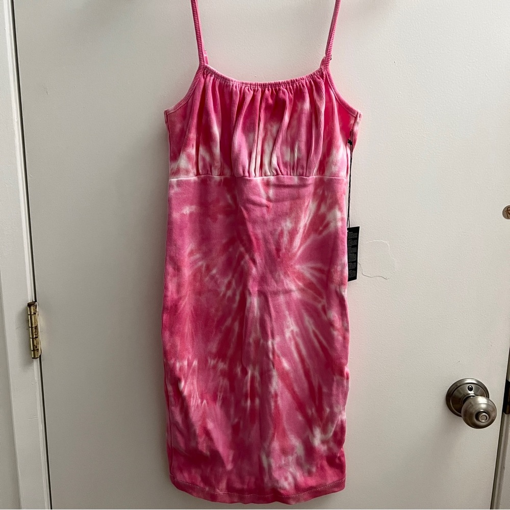 Forever 21 knit dress pink and white